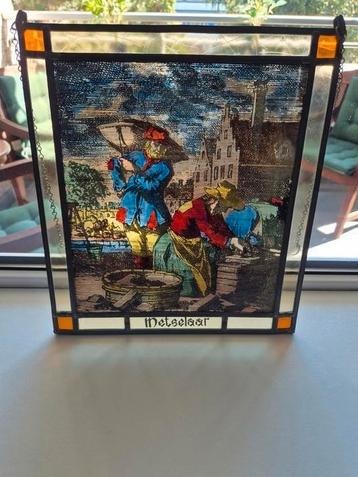 Raamhanger glas in lood de metselaar  beschikbaar voor biedingen