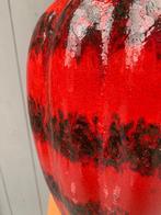 Rood bruin West Germany vaas keramiek rood vintage Scheurich, Ophalen, Gebruikt, Onbekend, Onbekend