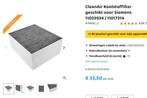 Koolstoffilters voor een Siemens afzuigkap, Overige typen, Nieuw, Ophalen of Verzenden, Inbouw