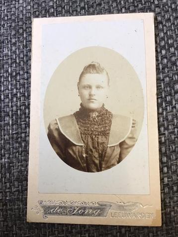 CDV, Vrouw, de Jong, Leeuwarden - Sneek, Carte de Visite 6 beschikbaar voor biedingen
