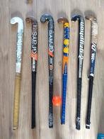 Oude hockeysticks, hout en kunstof