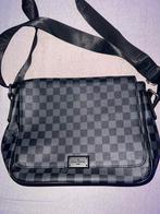 Louis Vuitton stijl messenger tas – Damier Graphite look, Ophalen, Zo goed als nieuw, Zwart