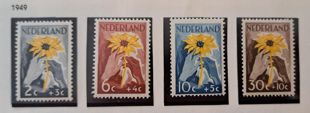 Nederland 1949 nvph 538/541 ongebruikt (Davo), Ophalen of Verzenden, Na 1940, Postfris