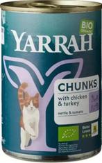 5x blik 405 gram BIO Yarrah Chunks Kip & Kalkoen, Ophalen of Verzenden, Kat