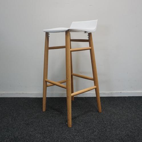 Softline Italia Quid Design Barkruk | Wit | Zithoogte 77 cm, Huis en Inrichting, Barkrukken, Gebruikt, 60 tot 90 cm, Hout, Kunststof