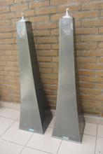 Tuinfakkel  -  Zuil met olielamp  2 stuks zie text, Tuin en Terras, Ophalen, Gebruikt
