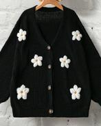 Vest Francis Zwart (44-50), Verzenden, Nieuw, Zwart, Trui of Vest