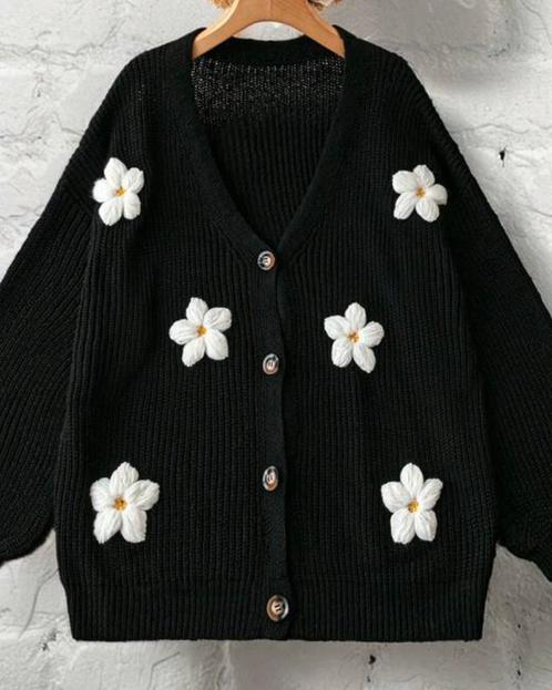Vest Francis Zwart (44-50), Kleding | Dames, Grote Maten, Nieuw, Trui of Vest, Zwart, Verzenden