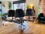 Kare Design hanglamp – gewei zilver met 6 bontkapjes, Ophalen