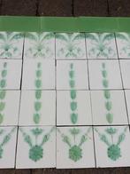 315cm Antieke tegels lichtgroene afbeelding tulpen en rand, Ophalen