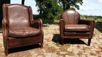 Leder fauteuils, Ophalen, Zo goed als nieuw, 75 tot 100 cm, Stof