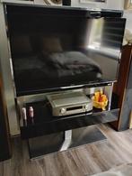 Antonello Italia zwart design tv meubel draaibare rvs voet, Ophalen, Zo goed als nieuw, Metaal, Design