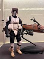 Sideshow Speeder bike + scout trooper star wars, Verzamelen, Star Wars, Verzenden, Zo goed als nieuw, Actiefiguurtje