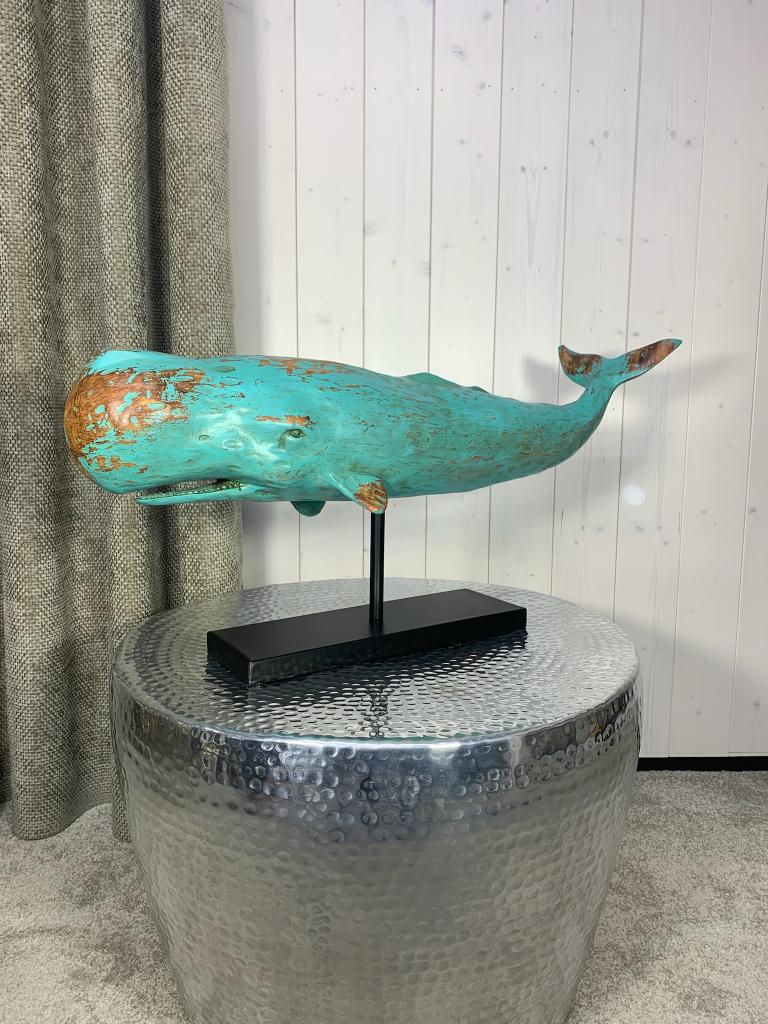 Walvis op standaard decoratief figuurbeeld, Shabella, Nieuw, Ophalen of Verzenden, 5953kr