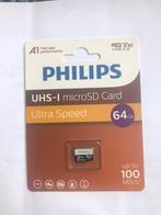 3 Mirco SD kaartjes 64 GB Philips, Audio, Tv en Foto, Fotografie | Geheugenkaarten, Nieuw, Philips, SD, Overige