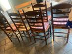 Staphorster stoelen met rieten zitting (6 stuks), Huis en Inrichting, Stoelen, Ophalen, Gebruikt, Bruin, Vijf, Zes of meer stoelen