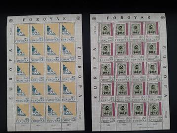 EUROPA- CEPT Denemarken, FAROER 1979, 2 vellen van 20 zegels beschikbaar voor biedingen