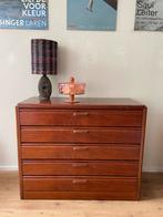 Scandi stijl ladekast in teak jaren 70 design Hülsta vintage, Ophalen, 50 tot 100 cm, Zo goed als nieuw, 3 of 4 laden