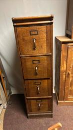 Antieke Vintage Houten archiefkast, Huis en Inrichting, Kasten | Roldeurkasten en Archiefkasten, Ophalen, Gebruikt, 100 tot 150 cm