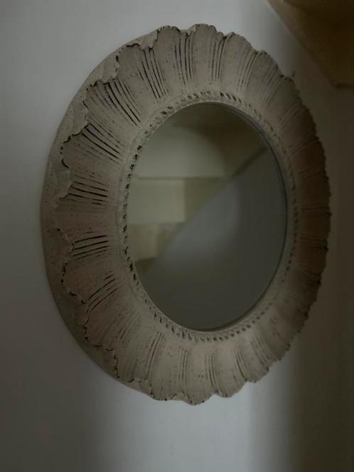 Grote (80 cm) ronde spiegel sober landelijk bohemian, Huis en Inrichting, Woonaccessoires | Spiegels, Ophalen