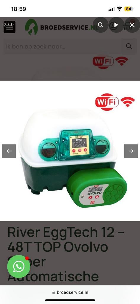 River eggtech  broedmachine, Dieren en Toebehoren, Pluimvee | Toebehoren, Zo goed als nieuw, Broedmachine, Ophalen of Verzenden