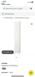 Badkamerkast Nysjön Ikea, Ophalen, Minder dan 50 cm, Zo goed als nieuw, 150 tot 200 cm