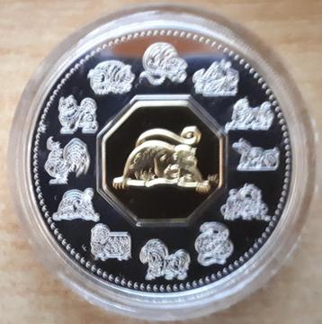 Canada, 15 Dollars 2003 - 1 Oz. puur Zilver Proof - verguld beschikbaar voor biedingen