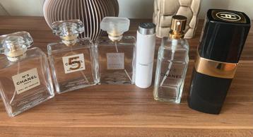 Chanel verzameling  lege flesjes en travelspray beschikbaar voor biedingen