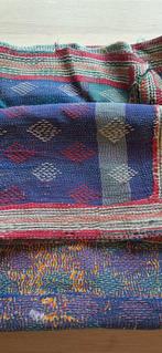 Vintage Sari plaid, kantha, India, Sissel, Ophalen of Verzenden
