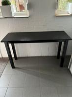 Sidetable zwart eiken 1.35 bij 0.45 en 74 hoog, Ophalen, 100 tot 150 cm, Zo goed als nieuw, 25 tot 50 cm