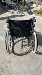 Opvouwbare, lichte rolstoel met kussen en voet steun, Diversen, Rolstoelen, Ophalen, Zo goed als nieuw, Duwrolstoel