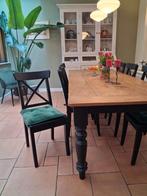 eetkamerstoelen zwart 8 stuks, Huis en Inrichting, Stoelen, Ophalen, Zwart, Zo goed als nieuw, Stof