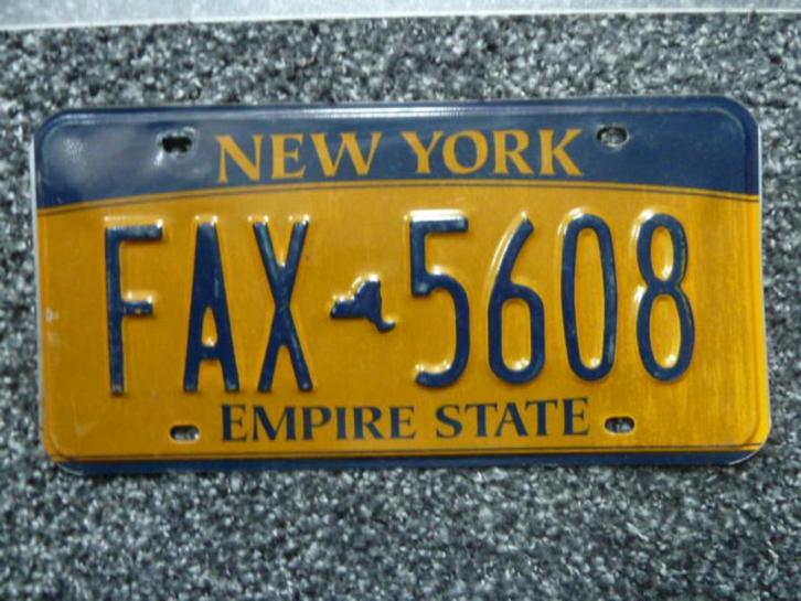 Kentekenplaat licenseplate New York Empire State 1 USA, Verzamelen, Automerken, Motoren en Formule 1, Gebruikt, Auto's, Verzenden