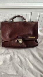 Leren tas bruin heren, Bruin, Aktetas of Boekentas, Zo goed als nieuw, 30 tot 40 cm