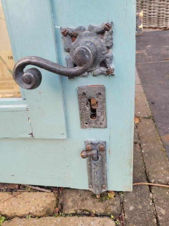Hardhouten staldeur, schuurdeur 2 delig  br116 x h.200, Doe-het-zelf en Verbouw, Kozijnen en Schuifpuien, Gebruikt, Overige typen