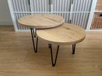 Nieuwe Eiken Salontafels - Set van 2, Nieuw, Eikenhout, Rond, 50 tot 100 cm
