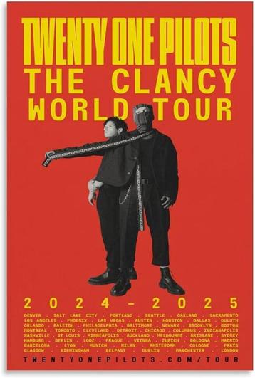 Gezocht: Twenty One Pilots tour poster beschikbaar voor biedingen