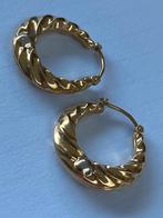 Geel gouden oorbellen 585-14 karaat, Verzenden, Goud, Oorbellen