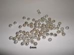 Zilverkleurig Diamant Geslepen 6mm Kralen x86, Hobby en Vrije tijd, Kralen en Sieraden maken, Ophalen of Verzenden, Nieuw, Kraal