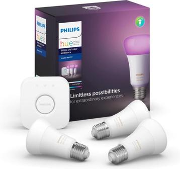 Philips HUE 3x E27 lamp + Bridge | White & Color | NIEUW