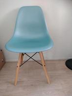 Stoel mint groen/hout/zwart ijzer frame, Huis en Inrichting, Stoelen, Ophalen of Verzenden, Zo goed als nieuw, Overige kleuren