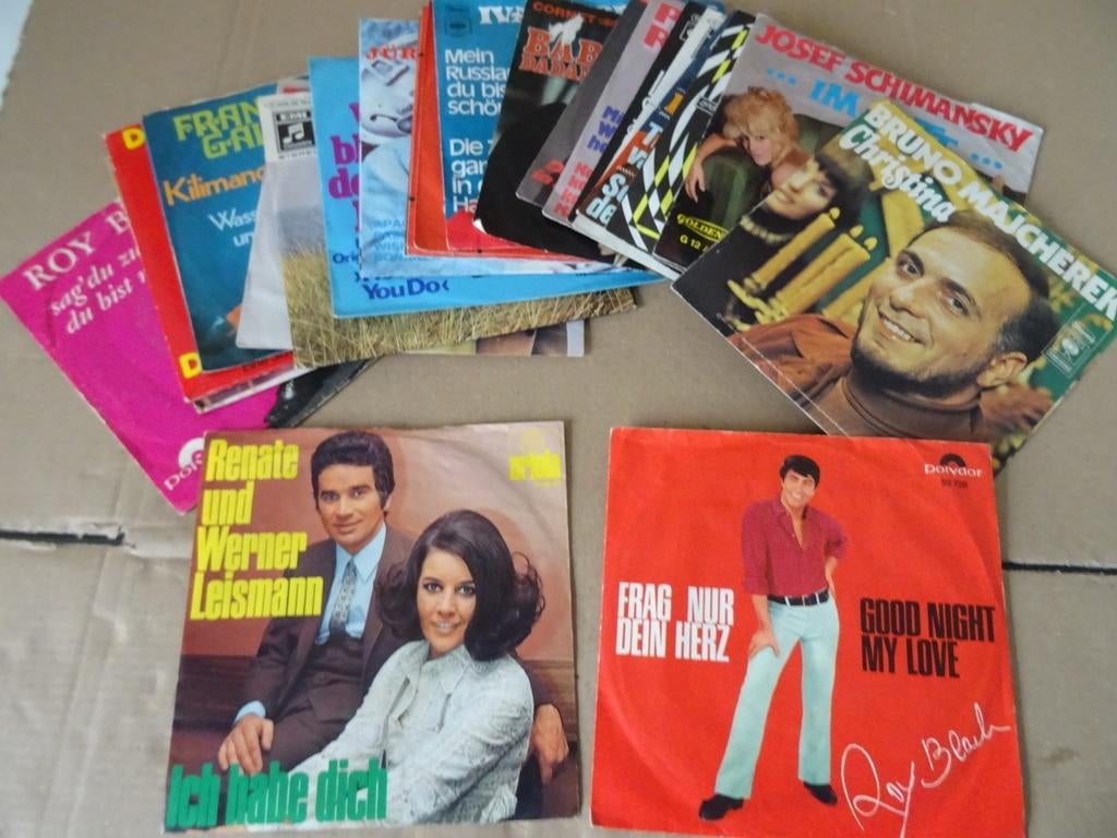 Vintage singles collectie van 25 vintage singles Duitstalig, Cd's en Dvd's, Vinyl Singles, Gebruikt, Overige genres, 7 inch, Single