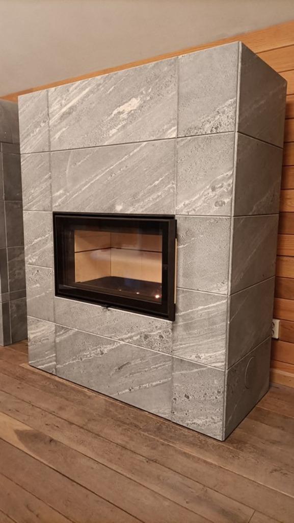 Tulikivi Saramo Trio Classic 15 speksteenkachel speksteen, Huis en Inrichting, Kachels, Gebruikt, Vrijstaand, Houtkachel, Hout