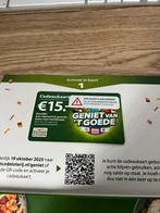 Postcodeloterij cadeaukaart, Tickets en Kaartjes, Drie personen of meer, Cadeaubon, Overige typen