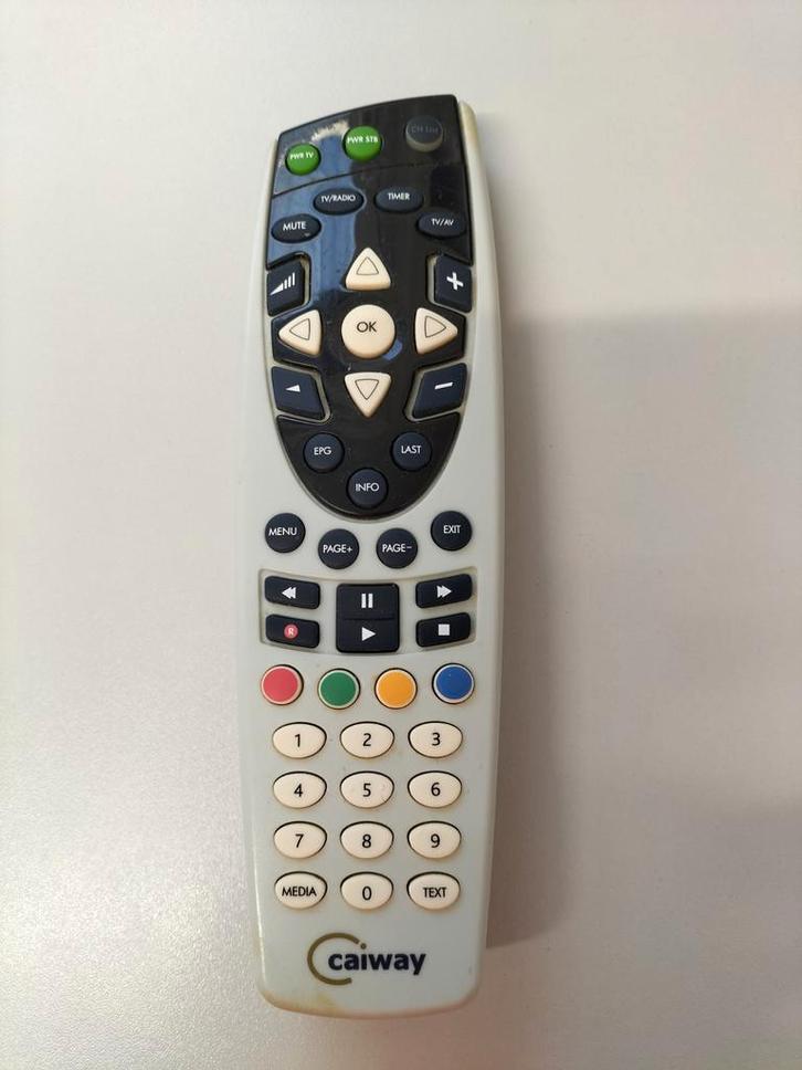 Afstandsbediening Caiway RTV URC625000-01R00, Audio, Tv en Foto, Afstandsbedieningen, Gebruikt, Tv, Ophalen of Verzenden