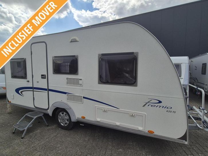 Bürstner Premio 435 TS 2011 mover, airco, fietsenre, Caravans en Kamperen, Caravans, Particulier, 750 - 1000 kg, Standaardzit