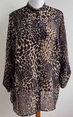 BPC lichtbruine blouse met dieren prints mt. 48, Bruin, Maat 46/48 (XL) of groter, Ophalen of Verzenden, Zo goed als nieuw