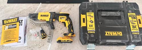 DeWalt Bandschroefmachine met Accu & Lader, Doe-het-zelf en Verbouw, Gereedschap | Boormachines, Gebruikt, Boor- en Schroefmachine