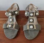 Feestelijke schoenen maat 37, met hak en rekbare sluiting, Blue Box, Gedragen, Groen, Sandalen of Muiltjes