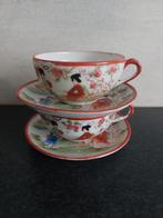 Japanse kop en schotel 2x retro vintage, Ophalen of Verzenden